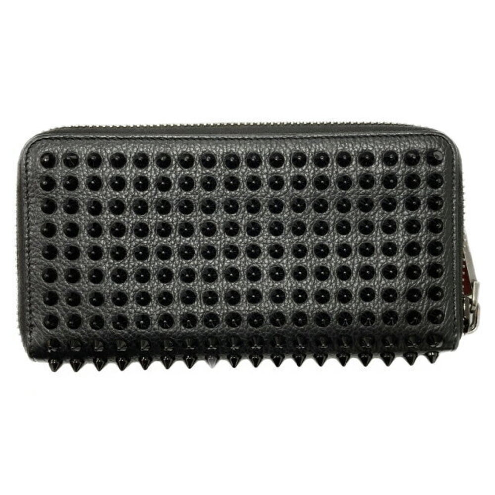 Christian Louboutin leather round long wallet black